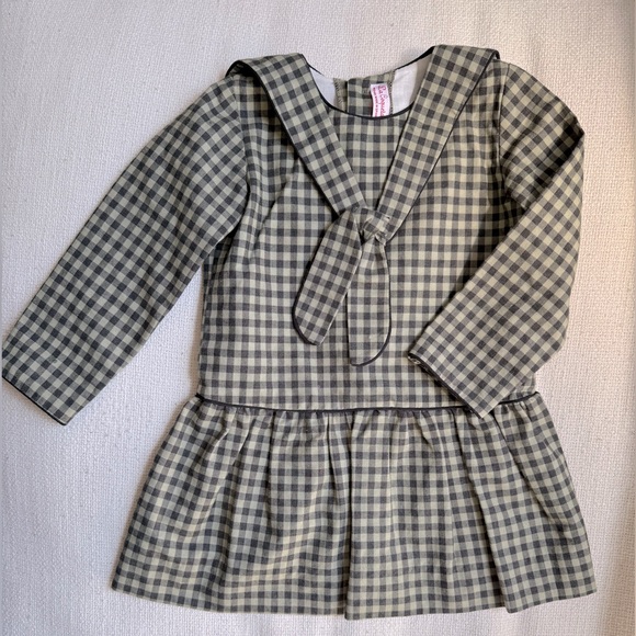 La Coqueta Aranda Plaid Long Sleeve Dress- sz 2T - Picture 1 of 4
